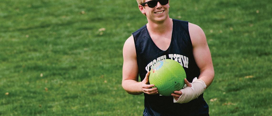 Student with ball